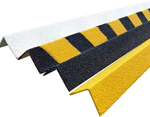 GRP Stair Nosings Step Covers in Black Yellow Brown White and Hazard Heavy Duty perfect for Hazardous Steps - Slips Away