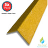 Stair & Step Nosing Cover Anti Slip Treads GRP Heavy Duty for High Traffic Areas - YELLOW - Slips Away - Stair nosing - 5x GRP nosing yellow 2500mm -