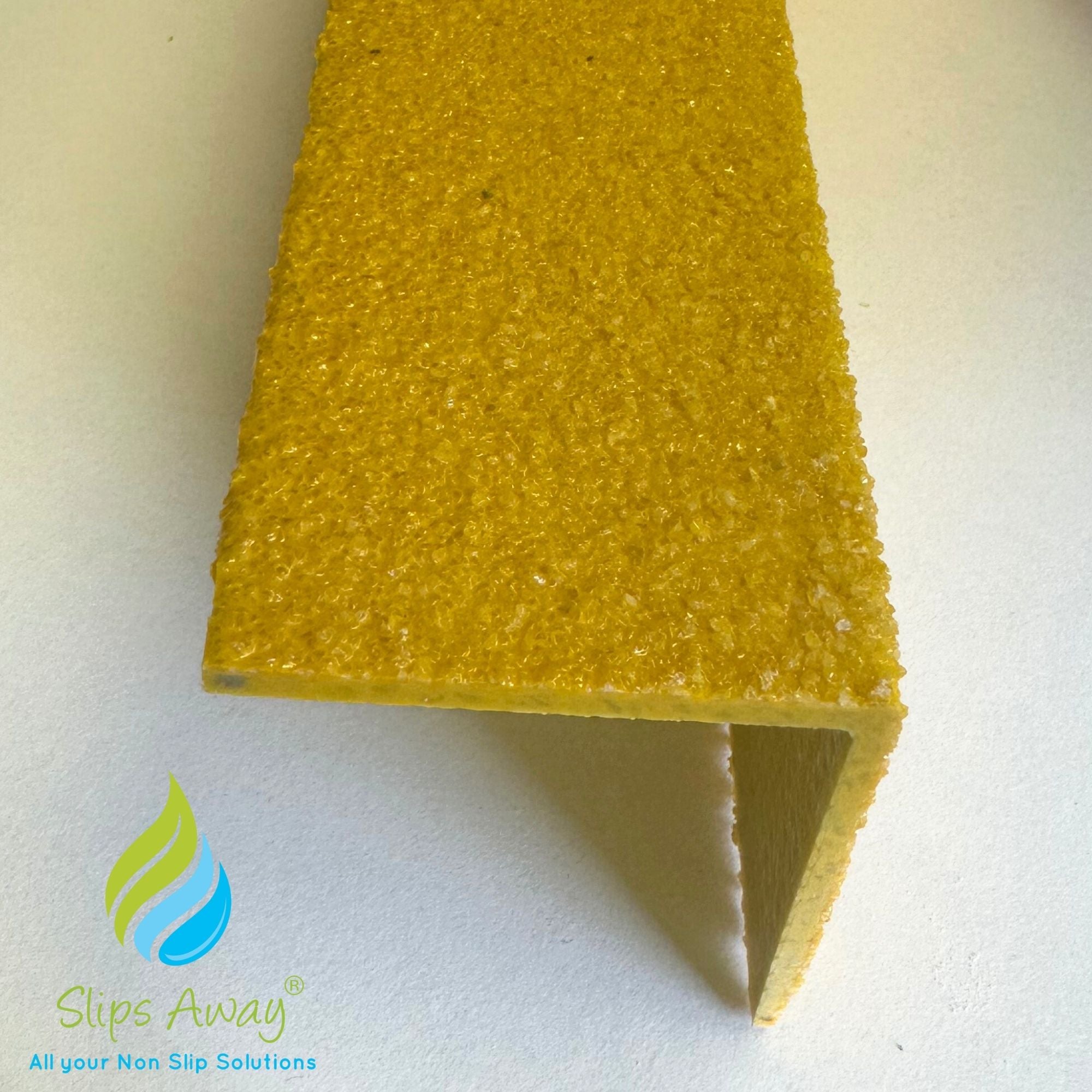 Yellow GRP Stair Nosings – Heavy-Duty Anti-Slip Safety Tread - Non-Slip Step Edge Protection 30mm x 70mm