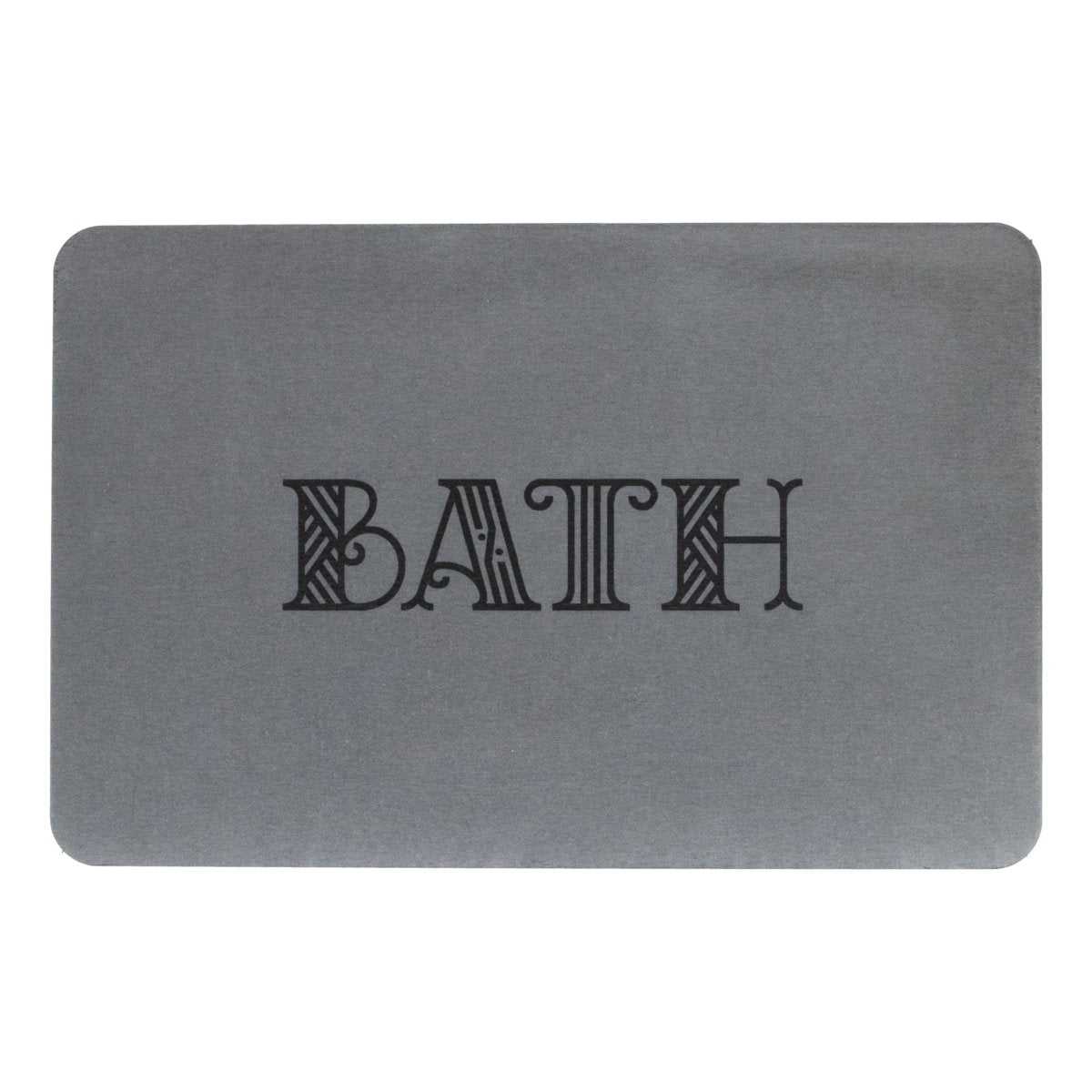 Bath Grey Stone Non Slip Bath Mat - Bathroom Decor - 100% Natural & Eco-Friendly Bathmat - Housewarming Gift - 39 X 60Cm - Slips Away - 1344491711 -