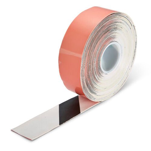 Black/White Aisle Marking Tape – Heavy - Duty Floor Line Marking for Warehouses & Industrial Safety - Slips Away - Anti slip tape - BLK/WTE/permstripe - H6901E 75mm -