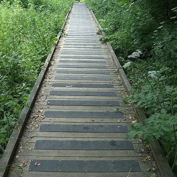 Bulk Discount Anti - Slip GRP Cleats – Grip Solution for Slippery Ramps, Steps, Walkways & Structures - Slips Away - Decking strips - 1x wide decking strip black 600mm x 90mm -