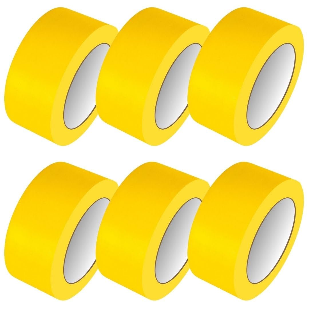 Bundle Deal - PVC Vinyl Floor Marking Tape – 12 Roll Bundle (50mm x 33m, 0.15mm Thick)