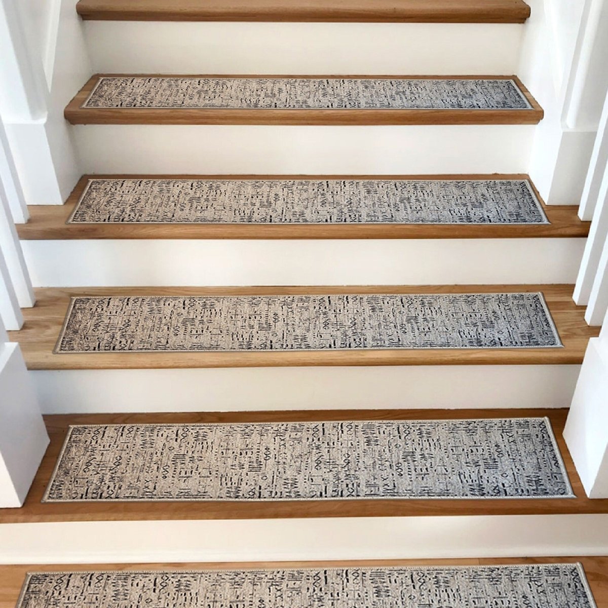 Ethnic Stair Treads Carpet, Stair Rug, Stair Runner, Ultra Thin Stair Mat, Step Pad, Non-Slip Rug, Washable Carpet, Great Gifts for Mum - Slips Away - 1690494605_4332154566 -
