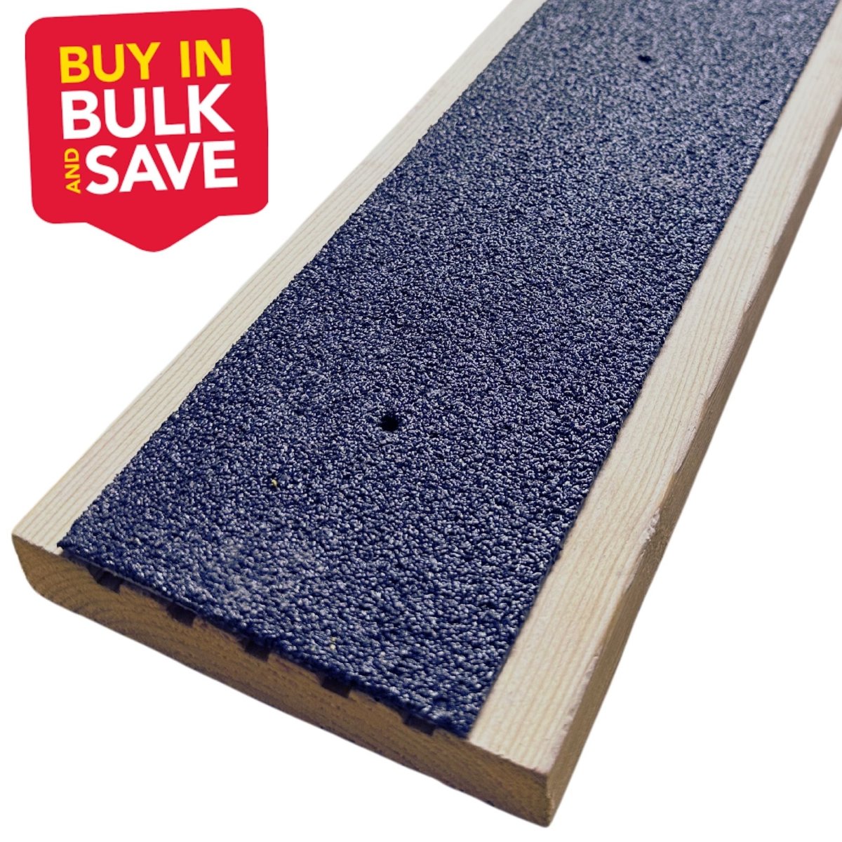 Extra Wide Non Slip Decking Strips GRP Heavy Duty Pro Grade 90mm - BLACK - Slips Away - Decking strips - 1x wide decking strip black 600mm x 90mm x1 -