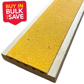 Extra Wide Non Slip Decking Strips GRP Heavy Duty Pro Grade 90mm - YELLOW - Slips Away - Decking strips - wide decking strip yellow 600mm x 90mm x1 -