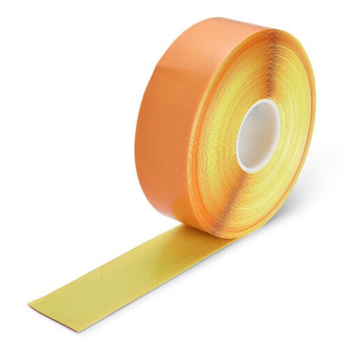 Fluorescent Yellow Aisle Marking Tape – Heavy - Duty Floor Line Marking for Warehouses & Industrial Safety - Slips Away - Anti slip tape - FloYlw/permstripe - H6901F 75mm -