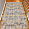 Geometric Stair Treads Carpet, Stair Carpet, Aesthetic Stair Runner, Ultra Thin Stair Mat, Modern Step Pad, Non-Slip, Machine Washable Rug - Slips Away - stair treads - 1542047397_3750128031 -