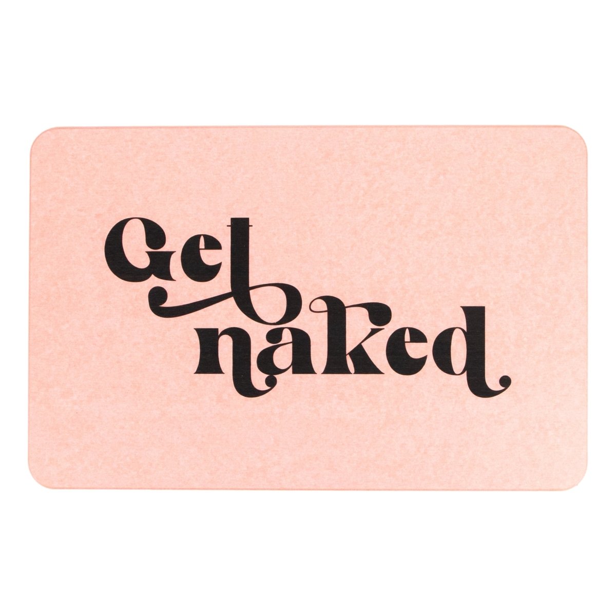 Get Naked Bathmat - Pink Stone Non Slip Bath Mat - Cute Bathroom Decor - Housewarming Gift - Funny Wedding Gift - 39 X 60Cm - Slips Away - 1330524150 -