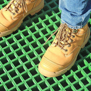 Green GRP Open Mesh Grating Panels – Anti - Slip & Corrosion - Resistant for Walkways & Platforms - Slips Away - GRP MESH GRATING - GRN GRP MESH 2000x1000x25 -