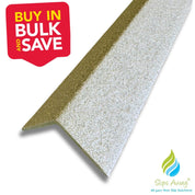 GRP Stair Nosings – Heavy - Duty Anti - Slip Safety Tread - Non - Slip Step Edge Protection - Packs of 1 - 150 - Slips Away - Stair nosing - 1x GRP nosing white 500mm -