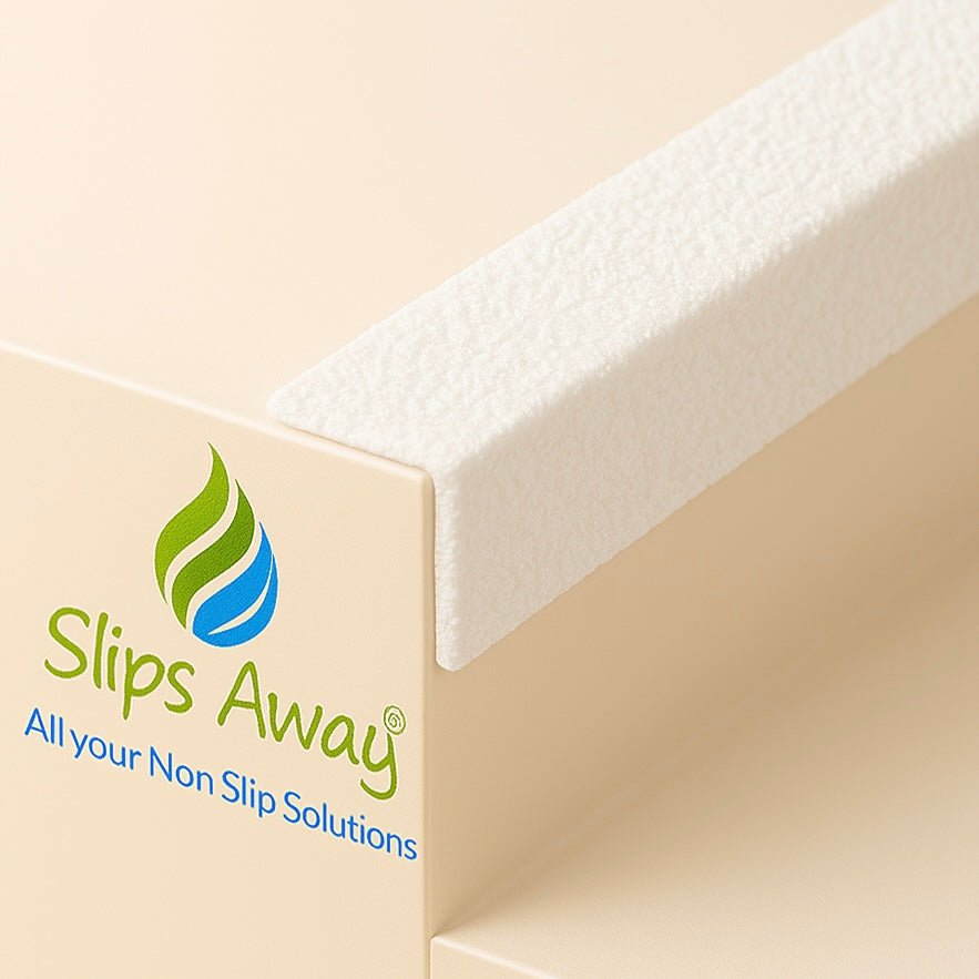 GRP Stair Nosings – Heavy - Duty Anti - Slip Safety Tread - Non - Slip Step Edge Protection - Slips Away - Stair nosing - 1x GRP nosing white 500mm - 3m