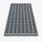 GRP Waffle Board, Moulded, 996mm x 310mm x 25mm - GREY - Slips Away - GRP MESH GRATING - -