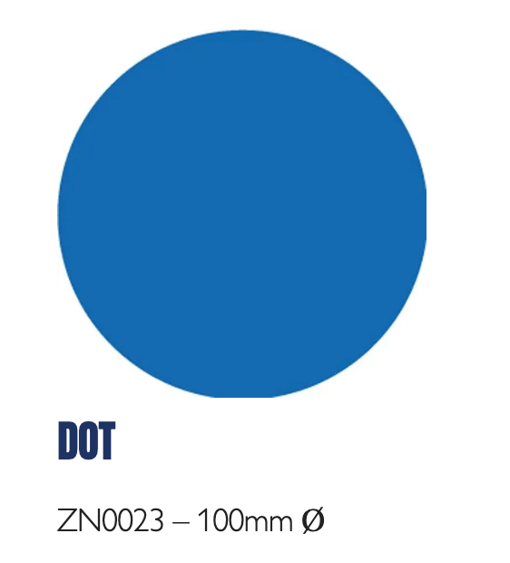 Hazard Floor Marking Shapes – Durable Die - Cut Markers for 5S & Safety Zones - Slips Away - Anti slip tape - ZN0023 – 100mm Ø - BLACK -