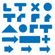 Hazard Floor Marking Shapes – Durable Die - Cut Markers for 5S & Safety Zones - Slips Away - Anti slip tape - ZN0027 – 200mm x 200mm - BLACK -