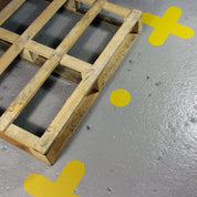 Hazard Floor Marking Shapes – Durable Die - Cut Markers for 5S & Safety Zones - Slips Away - Anti slip tape - ZN0027 – 200mm x 200mm - BLACK -