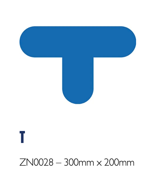 Hazard Floor Marking Shapes – Durable Die - Cut Markers for 5S & Safety Zones - Slips Away - Anti slip tape - ZN0028 – 300mm x 200mm - BLACK -