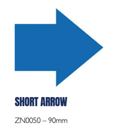 Hazard Floor Marking Shapes – Durable Die - Cut Markers for 5S & Safety Zones - Slips Away - Anti slip tape - ZN0050 – 90mm - BLACK -