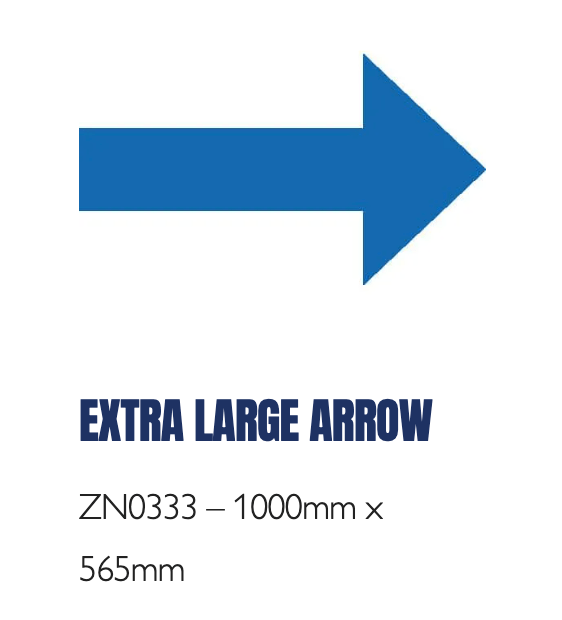 Hazard Floor Marking Shapes – Durable Die - Cut Markers for 5S & Safety Zones - Slips Away - Anti slip tape - ZN0333 – 1000mm x 565mm - BLACK -