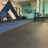Heavy-Duty Non-Slip Gym Mats - Black Rubber Crumb Tiles - 10mm Thick - 1m x 1m