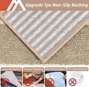 Indoor non - slip stair treads are ideal for children, seniors, and pets. Made of 100% polyester with TPE backing, machine washable. - Slips Away - B0CSDDV2G2 -