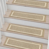 Indoor non - slip stair treads are ideal for children, seniors, and pets. Made of 100% polyester with TPE backing, machine washable. - Slips Away - B0CSDDV2G2 -