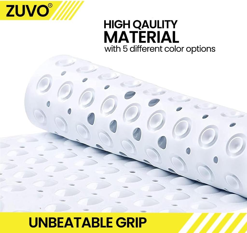 Non - Slip Bath Mat with Anti - Mold and Strong Suction - Extra Long 100 x 40 cm - Slips Away - Bath mat - B0CPMC9N66 -