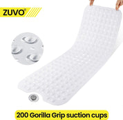Non - Slip Bath Mat with Anti - Mold and Strong Suction - Extra Long 100 x 40 cm - Slips Away - Bath mat - B0CPMC9N66 -