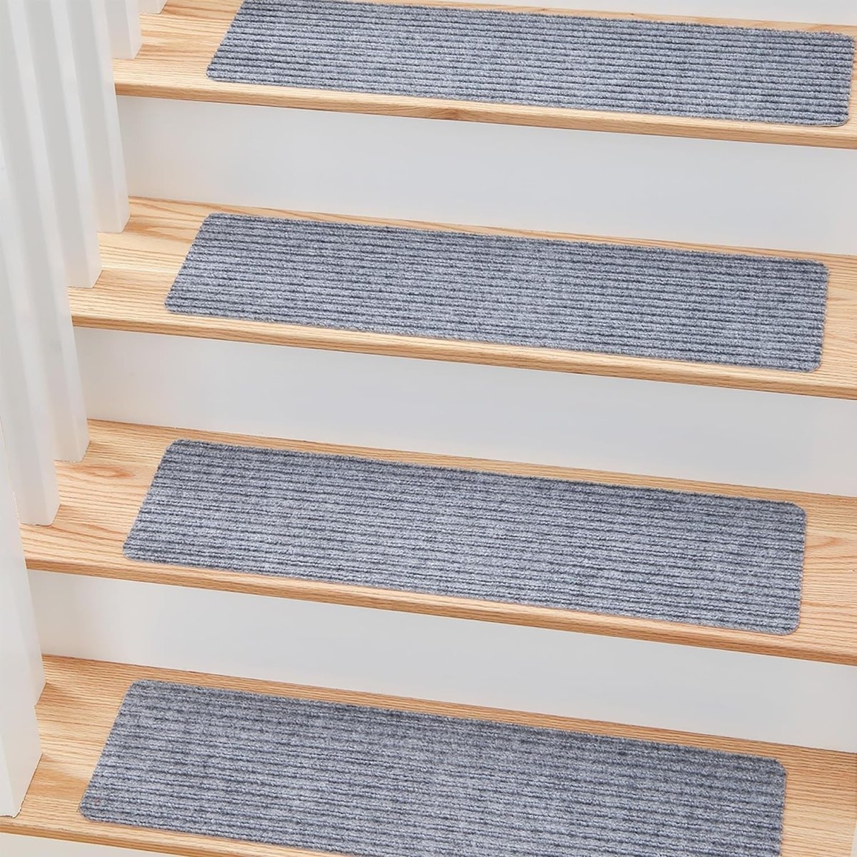 Non-Slip Carpet Stair Treads (15-Pack) - Safety Rug for Kids, Elders, and Pets with Reusable Adhesive