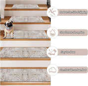 Non - Slip Carpet Stair Treads (76x20 cm) for Wooden Steps, Perfect grip for indoor stairways. - Slips Away - stair treads - B0DFYDBSG7 -