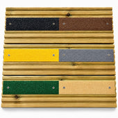 Non-Slip Decking Strips | Anti-Slip GRP Strips for Ramps Walkways & Wood & Composite Decking - Slips Away - Decking strips - Black deck sample\ -