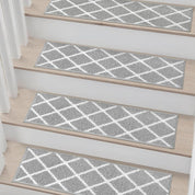 Non - Slip Self - Adhesive Stair Treads - 22x70cm, Washable Indoor Carpet for Stairs - Slips Away - B0D9CMWB4N -