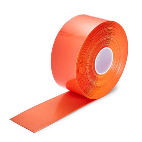 Orange Aisle Marking Tape – Heavy - Duty Floor Line Marking for Warehouses & Industrial Safety - Slips Away - Anti slip tape - Orange/permstripe - H6901O 100mm -