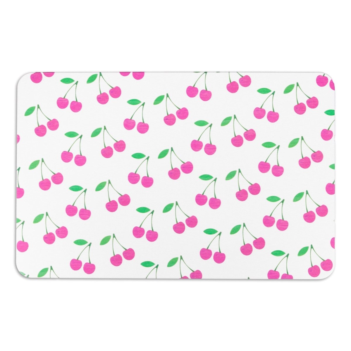 Pink Cherries Bathmat - Cherry Blossom Bath Mat - Cute Bath Mat - Cherries Gift Bathroom Decor - Cherry Lover Gift - Stone Non Slip Bath Mat - Slips Away - 1344556347 -
