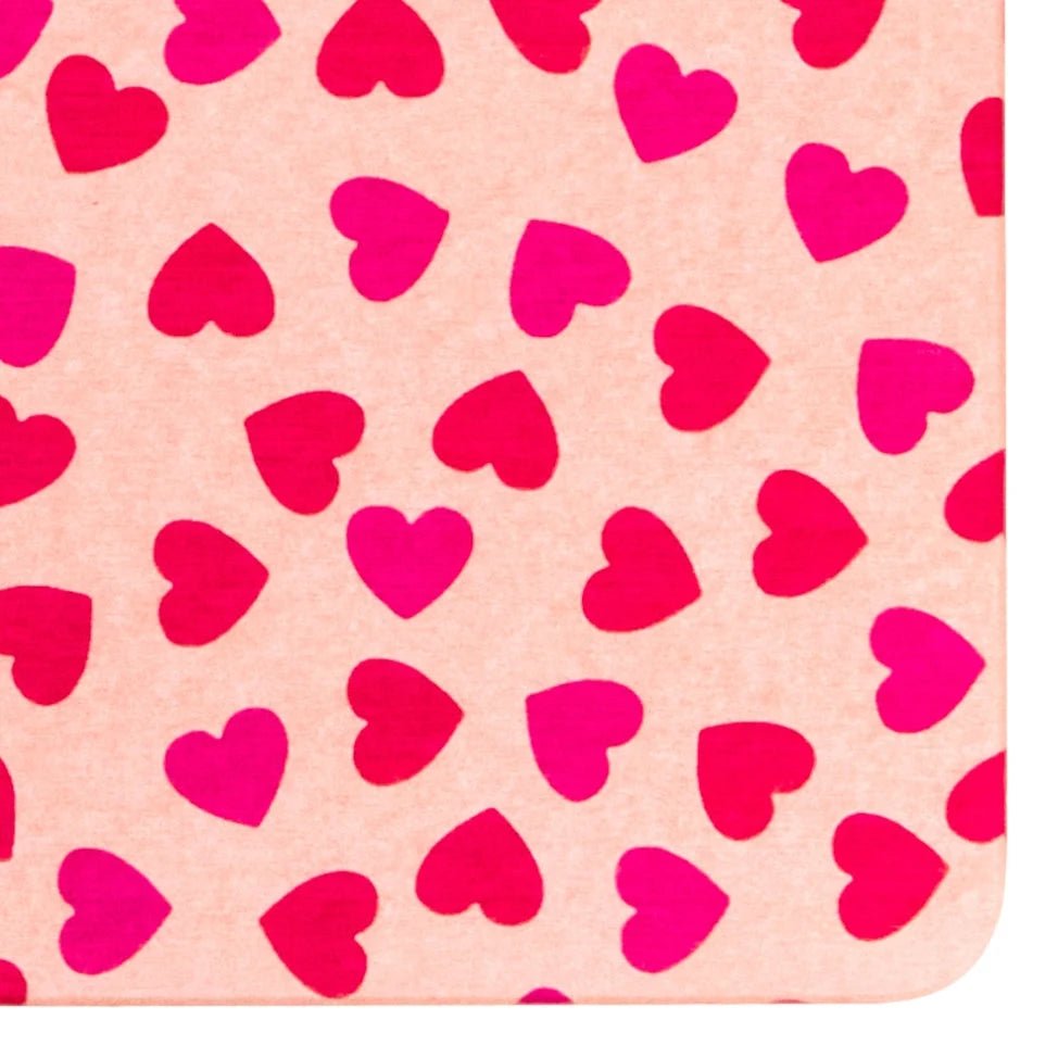 Pink Hearts Bathmat - Minimalist Valentine Bathmat - Abstract Hearts Bathroom Mat - Classical Bathmat - Pink Stone Nonslip Bath Mat - Slips Away - 1330525012 -