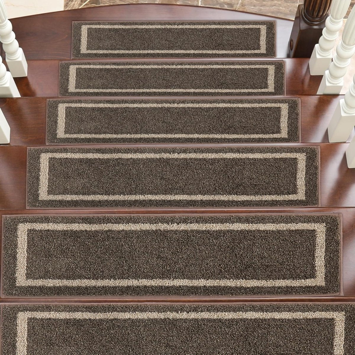 Premium Non-Slip Stair Carpet Treads - 22 X 70cm, Ideal for Kids, Elders, and Pets - Machine Washable - Slips Away - B0CSD9WRFR -