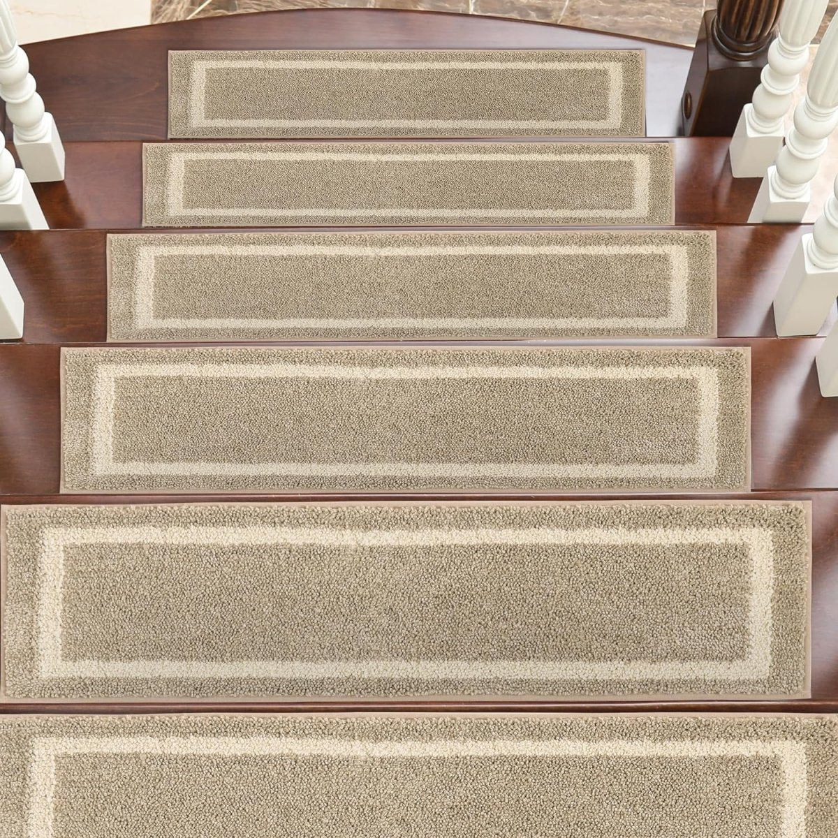 Premium Non-Slip Stair Carpet Treads - 22 X 70cm, Ideal for Kids, Elders, and Pets - Machine Washable - Slips Away - B0CSDDV2G2 -
