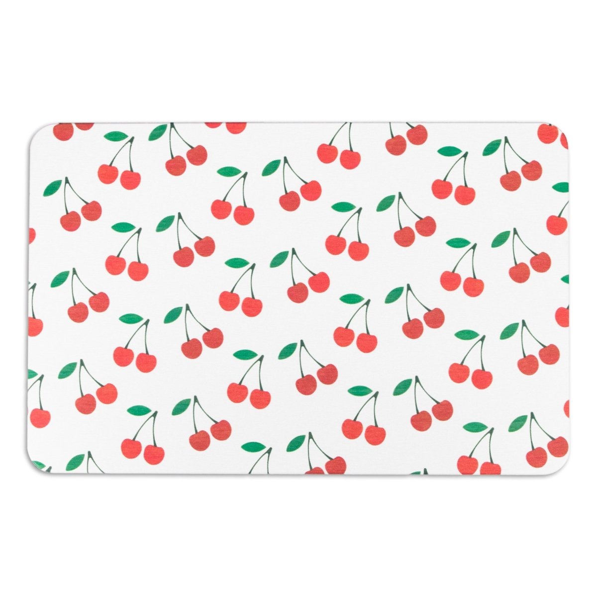 Red Cherries Bathmat - Cherry Blossom Bath Mat - Cute Bath Mat - Cherries Gift Bathroom Decor - Cherry Lover Gift - Stone Non Slip Bath Mat - Slips Away - 1330559958 -