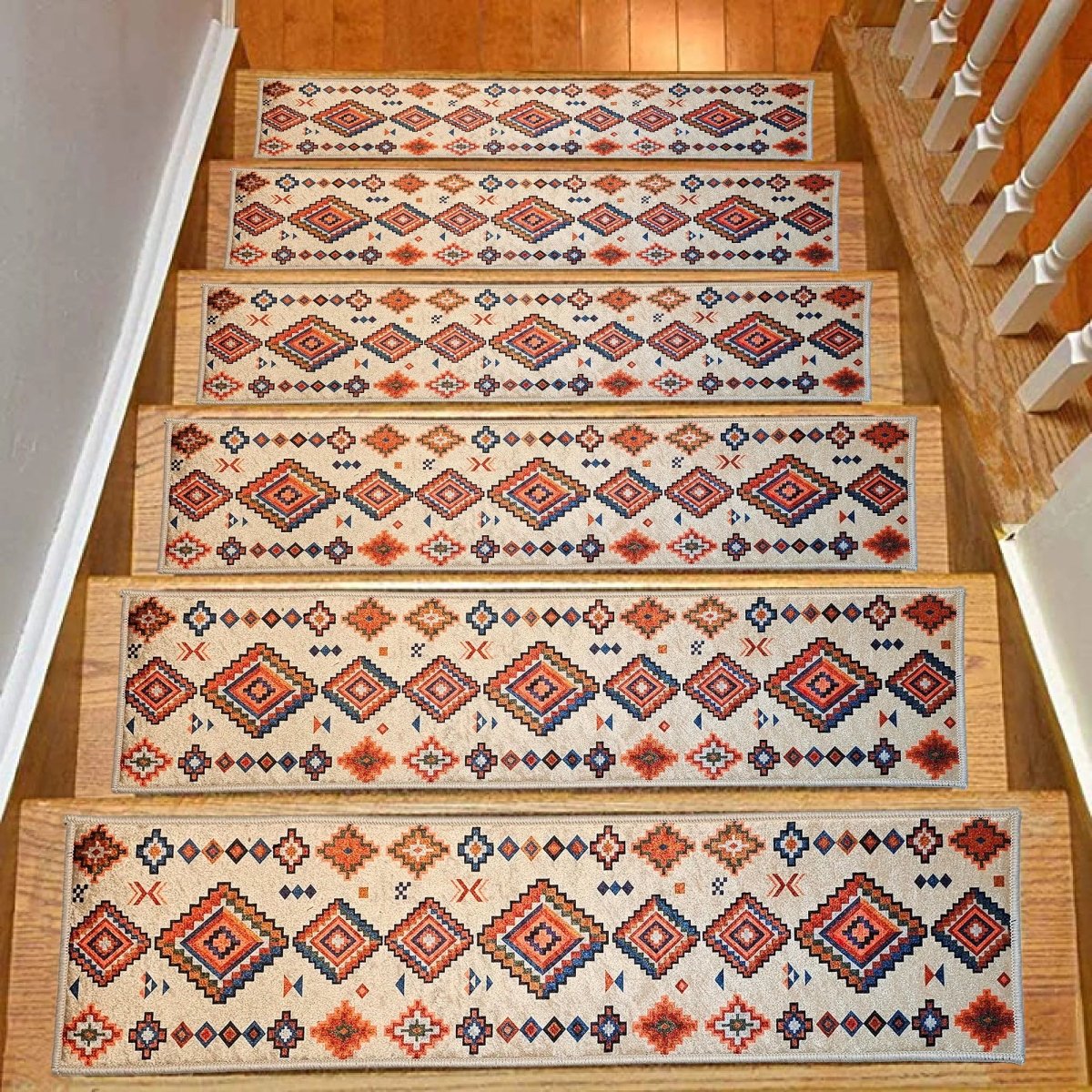 Scandinavian Stair Treads Rug, Stair Carpet, Aesthetic Stair Runner, Ultra Thin Stair Mat, Modern Step Pad, Non-Slip Rug, Washable Carpet - Slips Away - 1668860753_4263968639 -
