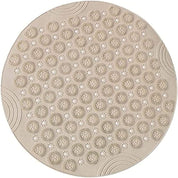 Shower Mat round Bath Mat PVC Bathroom Mat Antibacterial Bathtub Mat Non Slip Shower Mats with Suction Cups and Drain Holes, Machine Washable for Bathroom Bathtub Toilet(55X55Cm,Green)