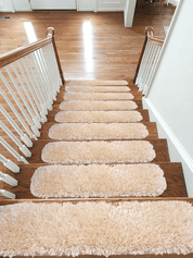 Soft Shaggy Carpet Stair Treads NON-SLIP Machine Washable Mats/Rugs, 22x67Cm, 30Mm Thickness