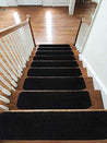 Soft Shaggy Carpet Stair Treads NON-SLIP Machine Washable Mats/Rugs, 22x67Cm, 30Mm Thickness - Slips Away - B084HKV655 -