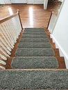 Soft Shaggy Carpet Stair Treads NON-SLIP Machine Washable Mats/Rugs, 22x67Cm, 30Mm Thickness - Slips Away - B084HKX8WN -
