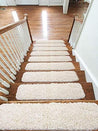 Soft Shaggy Carpet Stair Treads NON-SLIP Machine Washable Mats/Rugs, 22x67Cm, 30Mm Thickness - Slips Away - B084HL1NCQ -