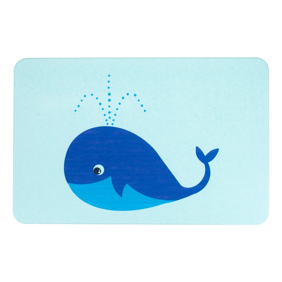 Whale Bathmat - Aqua Blue Mat - Stone Non Slip Bath Mat - Kids Bathroom Decor - Sea Animals Mat - Anti-Slipping Bathroom Whales Mat - Slips Away - 1344490327 -