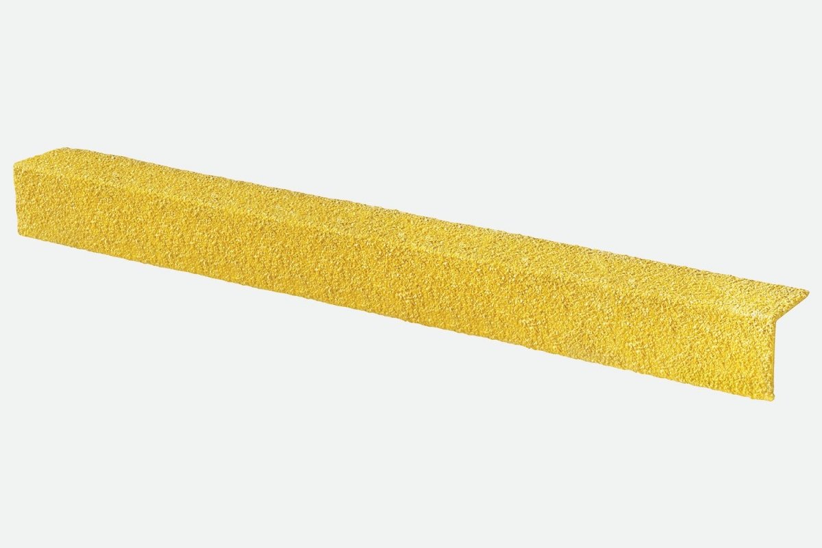 Yellow GRP Stair Nosings – Heavy - Duty Anti - Slip Safety Tread - Non - Slip Step Edge Protection 30mm x 70mm - Slips Away - SN0216YL. -