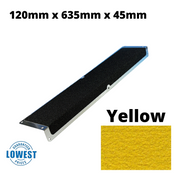 120mm x 45mm x 635mm Nosing Non Slip Decking  Aluminium Screw Down Plates