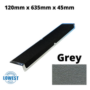 120mm x 45mm x 635mm Nosing Non Slip Decking  Aluminium Screw Down Plates