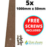 Brown Non Slip Decking Strips - Slips Away decking strip brown 1000mm x 50mm 5x pack -# - 5061000044246 decking strip brown 1000mm x 50mm 5x pack - 1000mm x 50mm