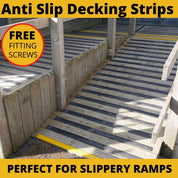 50mm Wide Non-Slip Anti-Skid Decking Strips - Safety and Style for Outdoor Space - BEIGE - Slips Away - -
